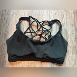 Black Strappy Back Sports Bra S